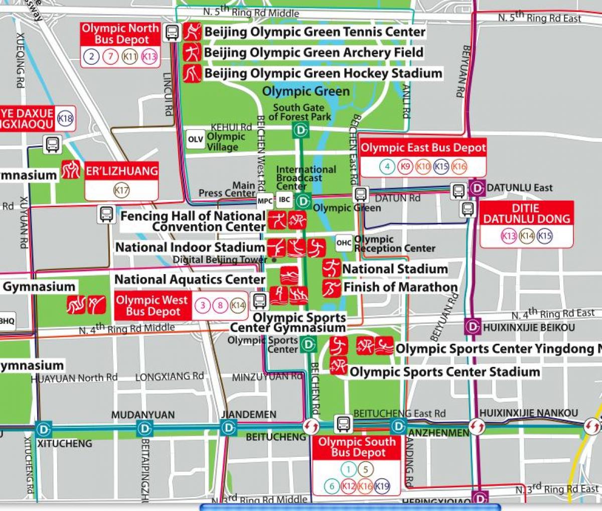 नक्शे के बीजिंग ओलिंपिक पार्क