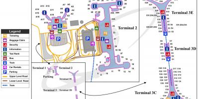 बीजिंग अंतरराष्ट्रीय हवाई अड्डे के टर्मिनल 3 के नक्शे