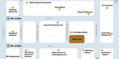 बीजिंग 798 कला जिले का नक्शा