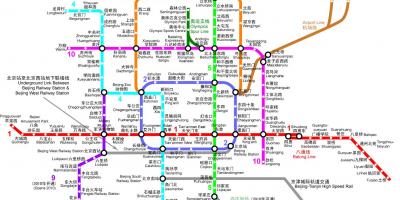 बीजिंग मेट्रो का नक्शा 2016