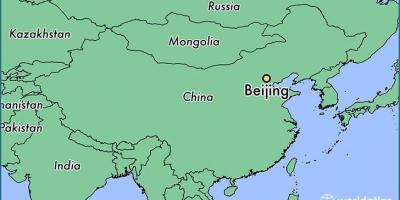 नक्शा बीजिंग के स्थान पर दुनिया