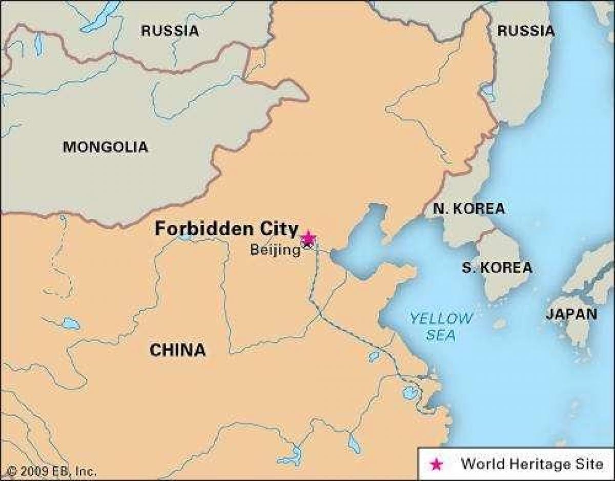 निषिद्ध शहर चीन के नक्शे