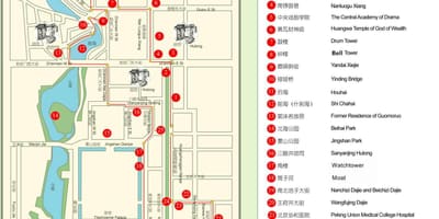 के नक्शे, बीजिंग hutong